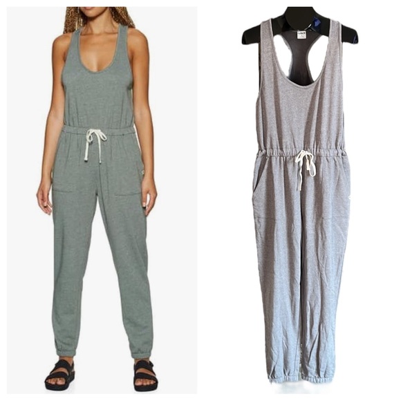 Hurley Gray Racer Back Jumpsuit - Picture 1 of 15